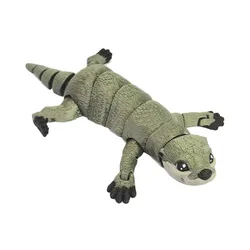 Cute Otter Cartoon Toy with Movable Limbs - Creative and Novelty Decoration Gift (Green)