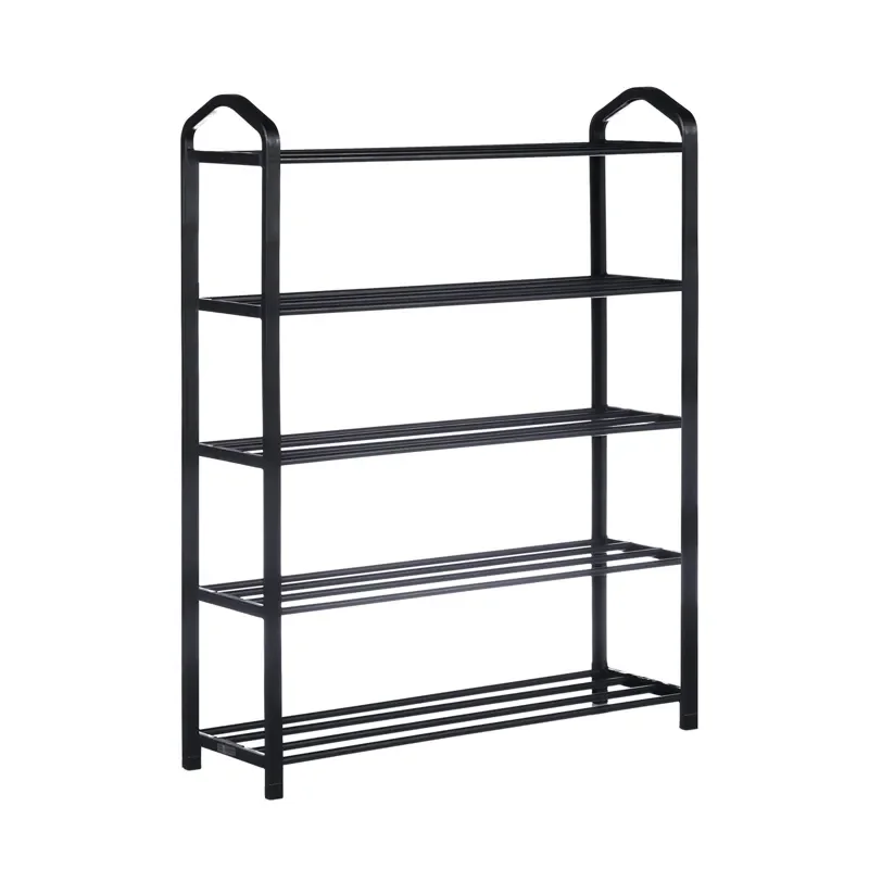 

5-Tier Stackable , 15-Pairs Sturdy Shoe Shelf Storage , Black Shoe Tower for Bedroom, Entryway, Hallway, and Closet