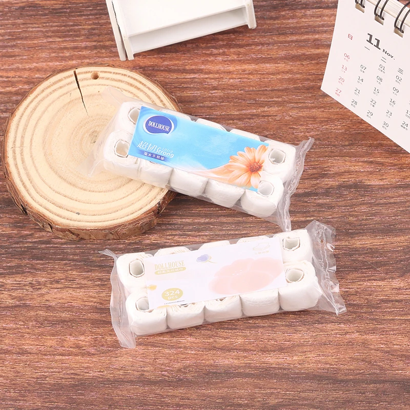 

1:12 Dollhouse Miniature Paper Towel Roll Model Roll of Tissue Furniture Accessories For Doll House Decor Kids Pretend Play Toys