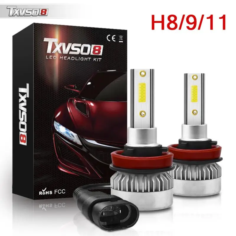

6000K 10000LM 110W LED Headlights White Light Fast Heat Dissipation 9005 9006 9012 H1 H7 H11 Car Driving Bulb Replacement