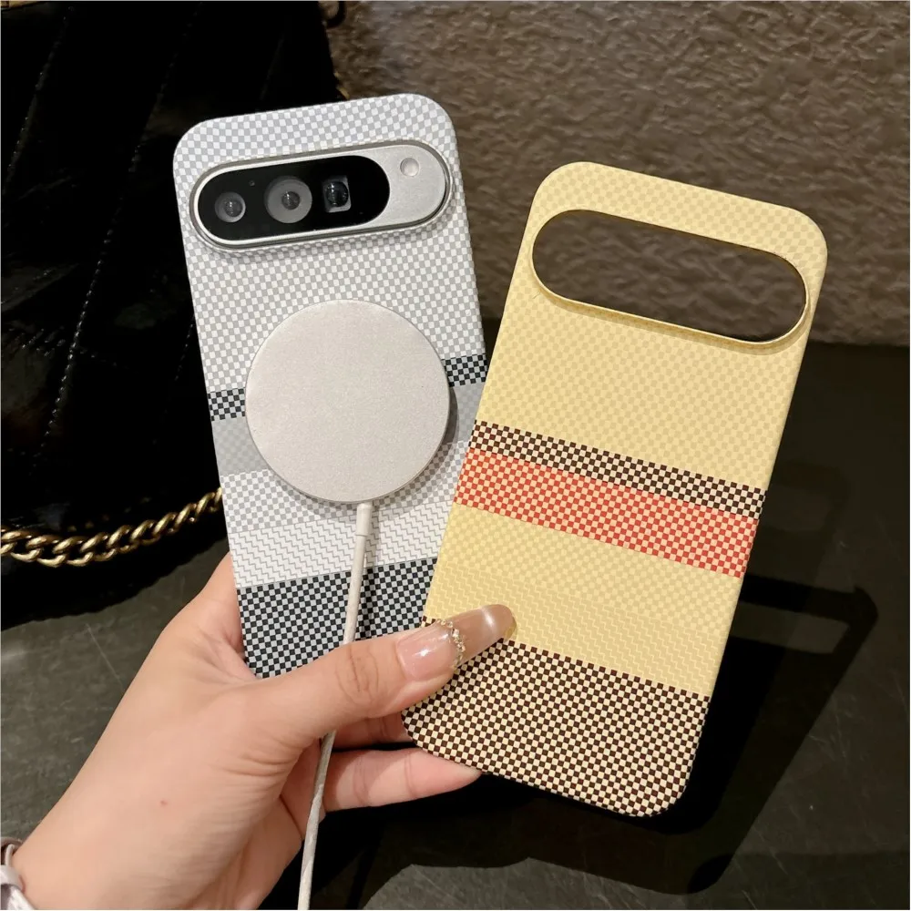 Carbon Fiber Texture Magnetic Hard Case for Google Pixel - Ultra Thin with MagSafe Charging Compatibility