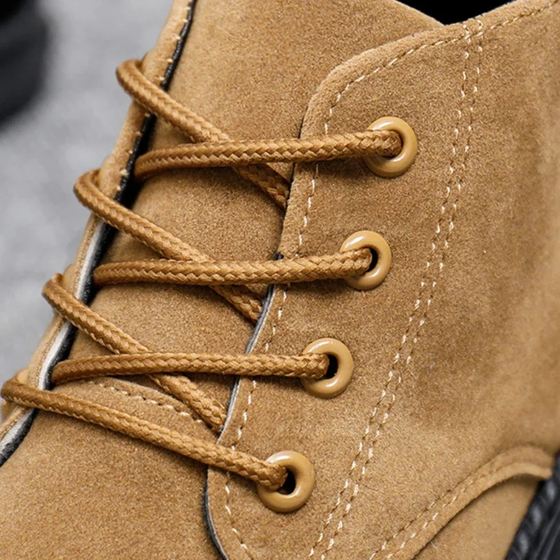 Men Shoes Luxury Suede Men Chelsea Boots 2024 New Comfortable Lace Up Ankle Boots Outdoor Casual High Quality Men Boots hombre - 5