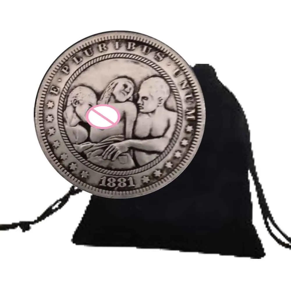 Romantic Girl's Kiss Love Coin US Hobo Nickel Coin/Good Lucky Coin