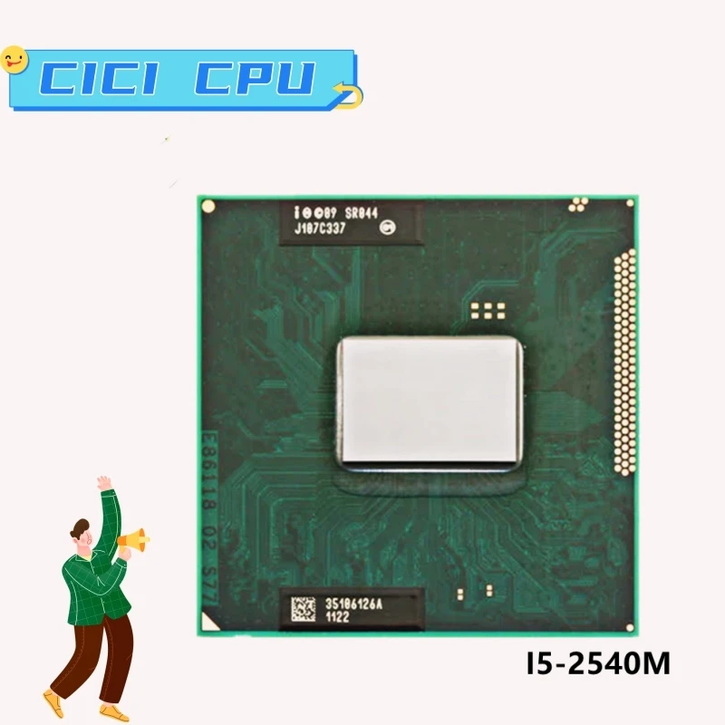 Core I5-2540M I5 2540M Sr044 2.6Ghz Usato Dual-Core Quad-Thread Laptop Cpu Notebook Processor Socket G2 / Rpga988B