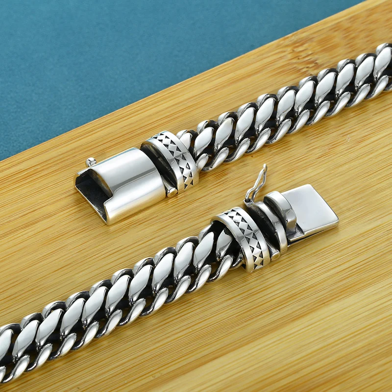 Genuine BOCAI S925 Sterling Silver Bracelets for Men Women
