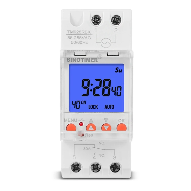 

SINOTIMER TM928RBKL Smart Ringing Instrument Timer Replaceable Battery Backlight 85-265V 30A