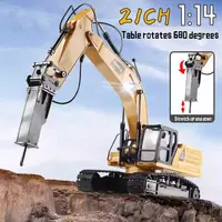 Huina 1523 1:14 Alloy 21 Channel Remote Control Excavator Metal Version 2.4G Wireless Large Construction Vehicle Excavator Toys 2