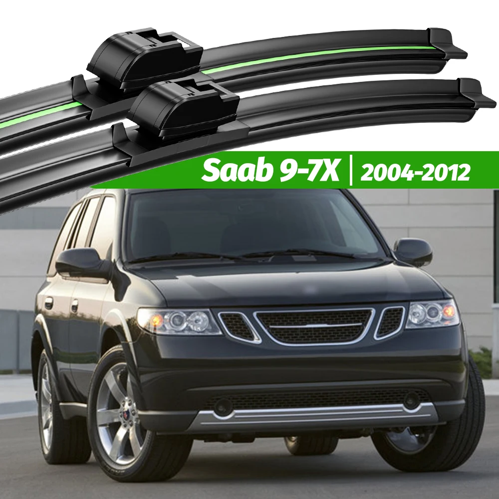 

For Saab 9-7X 2004-2012 2pcs Front Windshield Wiper Blades 2005 2006 2007 2008 2009 2010 2011 Windscreen Window Accessories