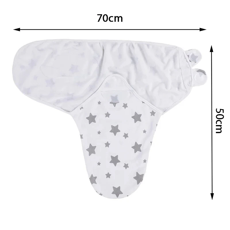 Baby Blanket Hat Set Cartoon Printed Cotton Newborn Swaddle Adjustable Infant Sleeping Swaddle Wraps All Seasons 0-6 Months 3