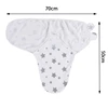 Baby Blanket Hat Set Cartoon Printed Cotton Newborn Swaddle Adjustable Infant Sleeping Swaddle Wraps All Seasons 0-6 Months 3