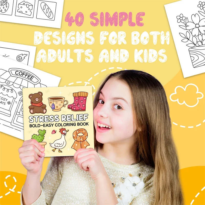 Coloring Book For Adults And Teens Cartoon Animals Theme Featuring Adorable Creepy Creatures In Cozy Moments For Relaxation Gift 4