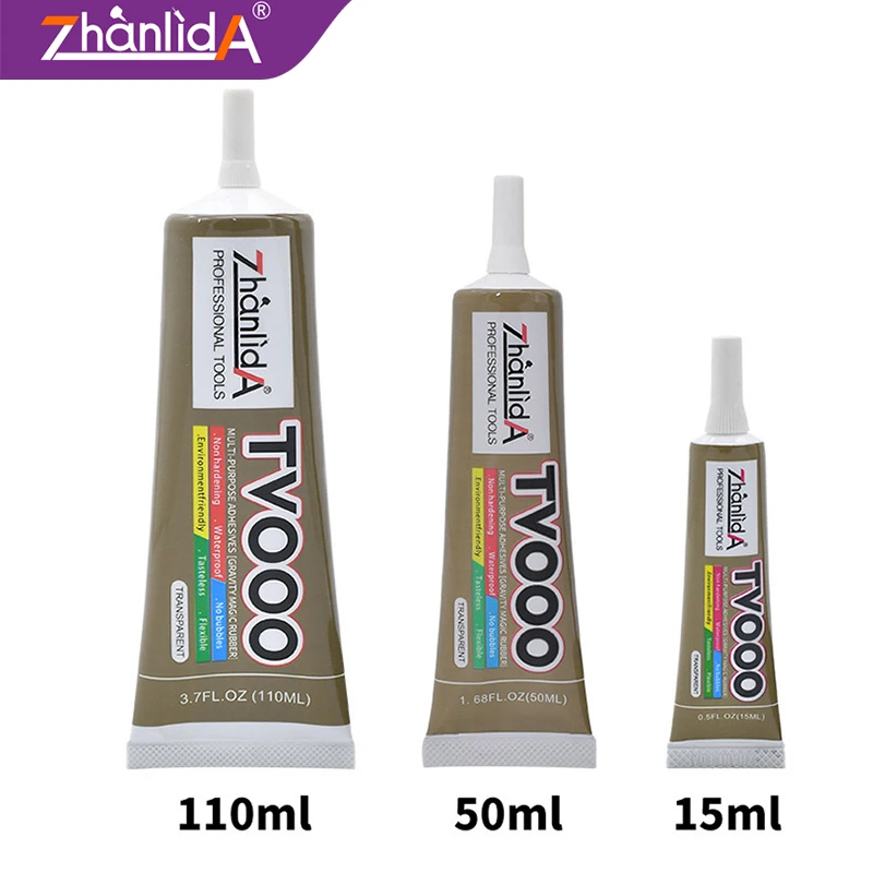 

Zhanlida TV000 Screen Glue Seal Mobile Phone Screen Frame Tilt Screen For Screen Transparent Adhesive 15ml 50ml 110ml