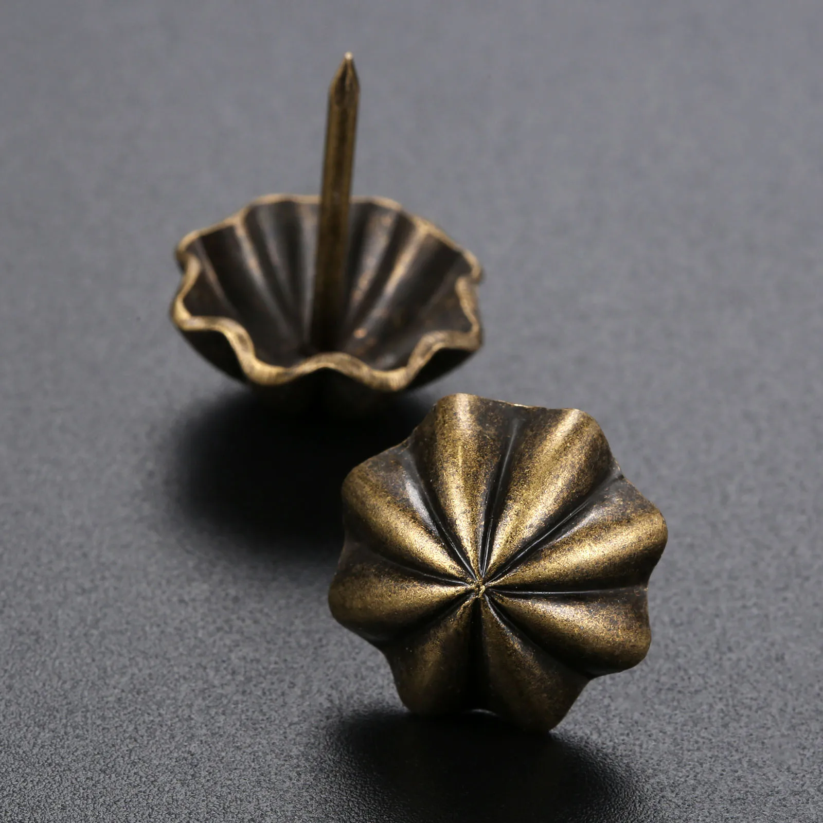 20Pc 20*23mm Antique Brass Bronze Upholstery Nail Jewelry Gift Wine Case Box Sofa Decorative Tack Stud Pushpin Doornail Hardware