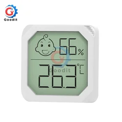 Digital Thermo - Hygrometer for Indoor Temperature and Humidity Monitoring (White)