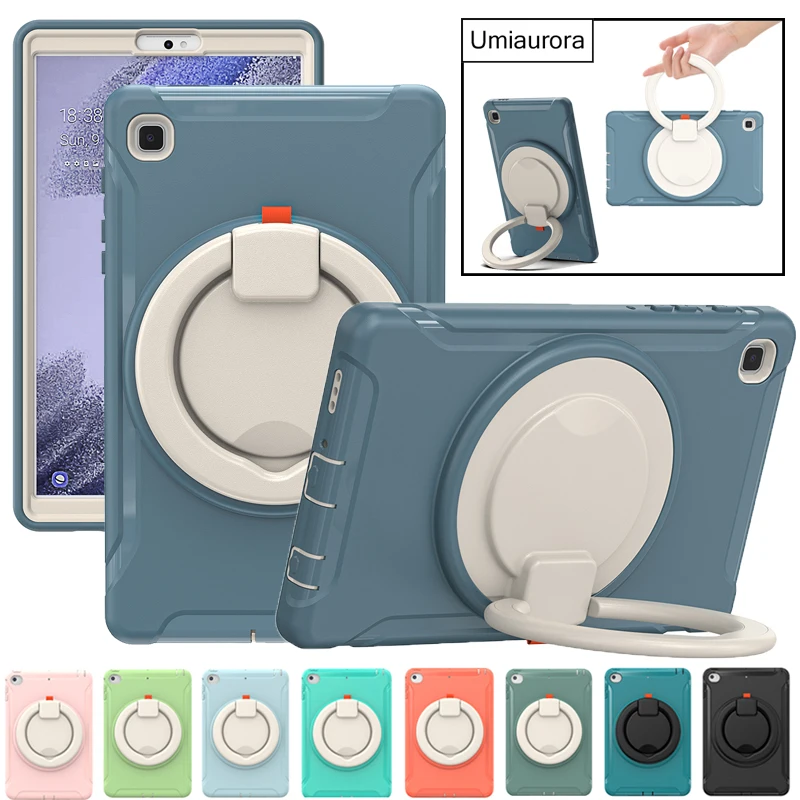 Capa à Prova de Choque com Alça para Samsung Galaxy Tab Capa para Crianças Rotação 360 Sm-x200 Sm-x205 a7 Lite Sm-t220 S5e s6 a8 105 em