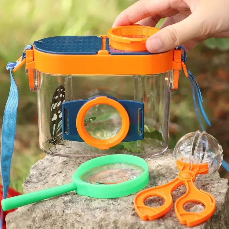 New Plastic Insect Box Magnifier High Quality Bug Viewer Learning Insect Observer Kit New Catcher Cage Kids Gift