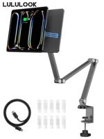 LULULOOK Magnetic Wireless Charger Stand For iPad Pro M4 13/12.9/11/M2 iPad Air 5/4th Foldable Arm Holder Aluminum Alloy Stand 1
