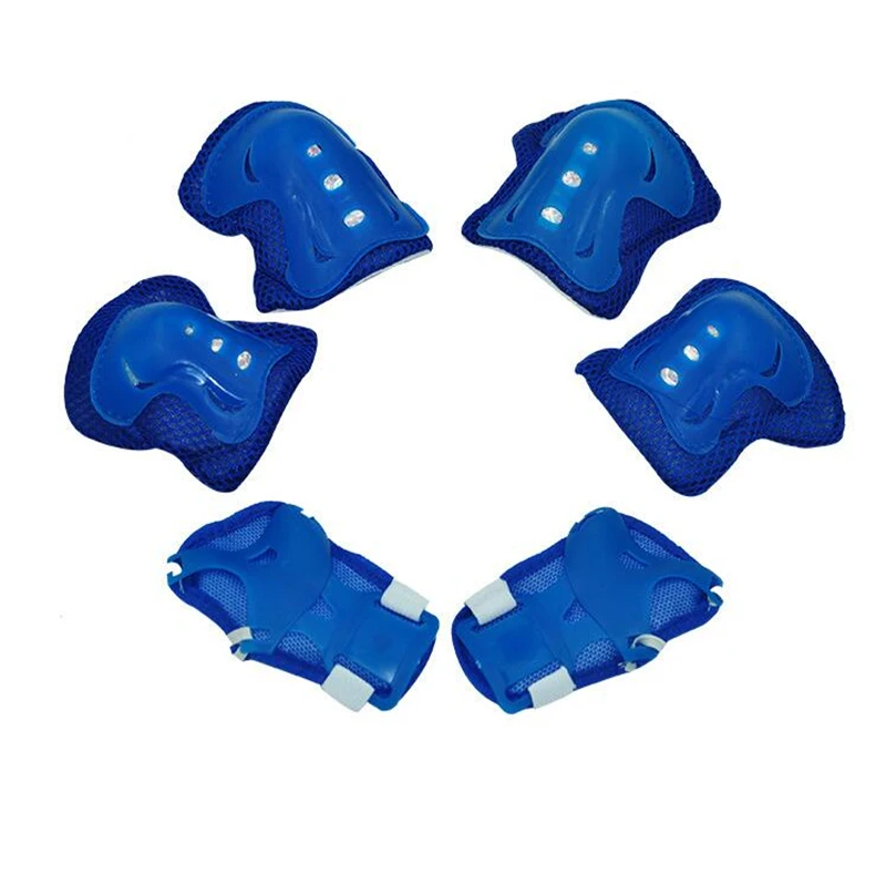6Pcs/set Kids Sports Protected Gear Knee Pads Elbow Pads Wrist Guards Roller Skating Safety Protection Pads Elbow Knee Pad