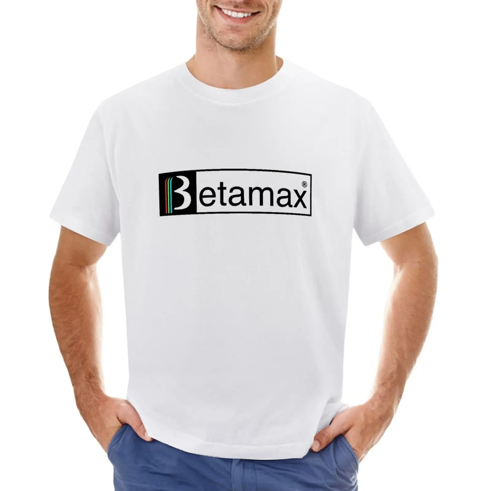 T-Shirt Con Logo Betamax T-Shirt Vintage Taglie Forti Magliette Grafiche T-Shirt Da Uomo