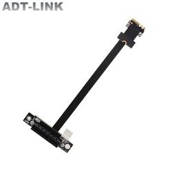 Adt-link M.2 WiFi A + E Key A.E. A PCIe x4 4x Riser Extender tarjeta adaptadora Gen3.0 Cable AE Key A E para tarjeta PCI-E 3,0x1x4x16 M2