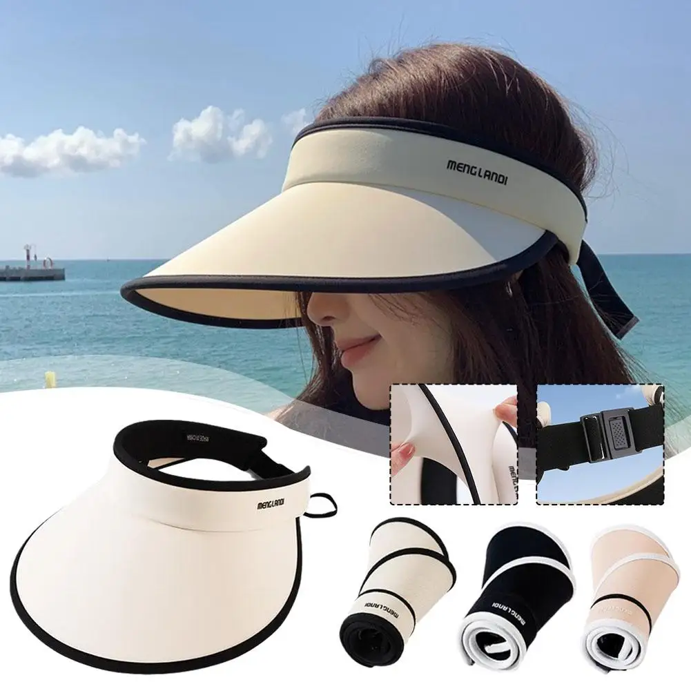 

Summer Empty Sun Hat For Women Wide Brim Cap Beach Anti-ultraviolet Visor Hat Girl Ladies Caps UV Protection Sun Hat A9C2