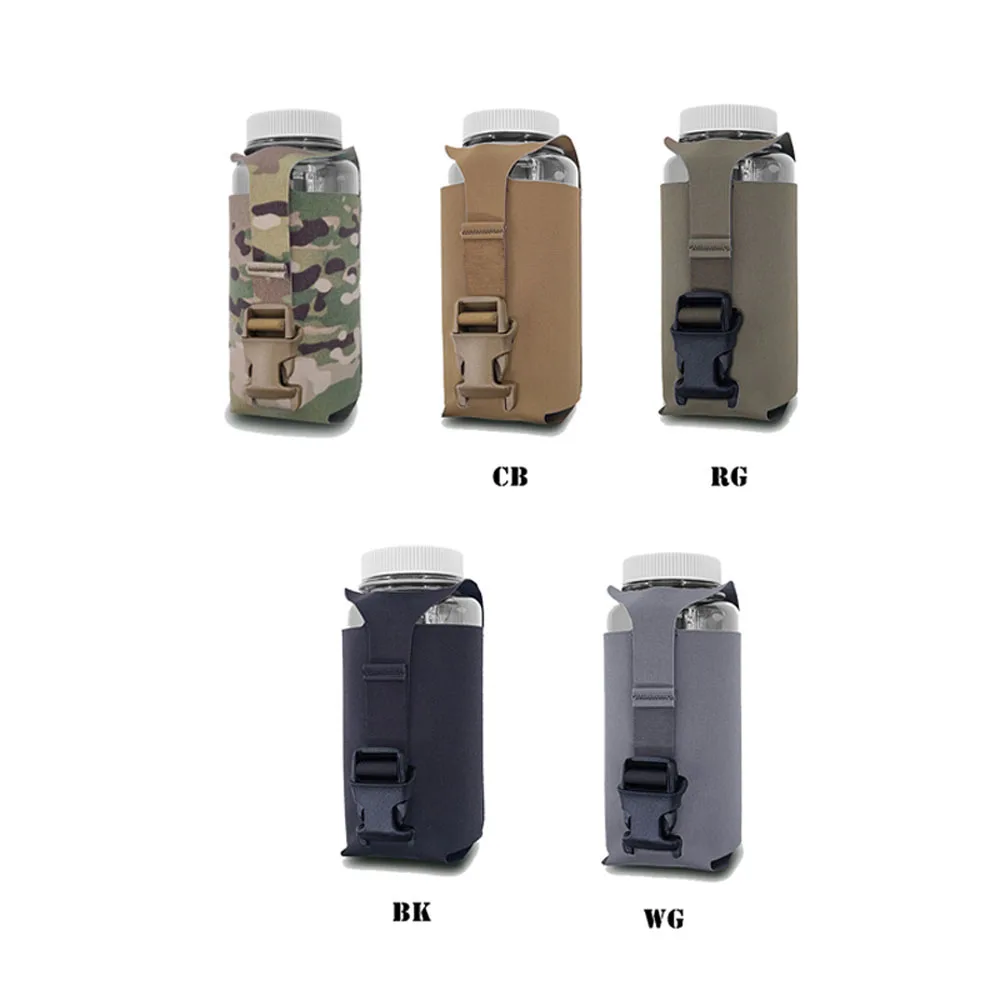 WYNEX Portabottiglie Tattico MOLLE In Nylon - Regolabile Per Borracce 16-42 Oz - Con Cordino Elastico E Attacchi A D - Per Zaini E Gilet