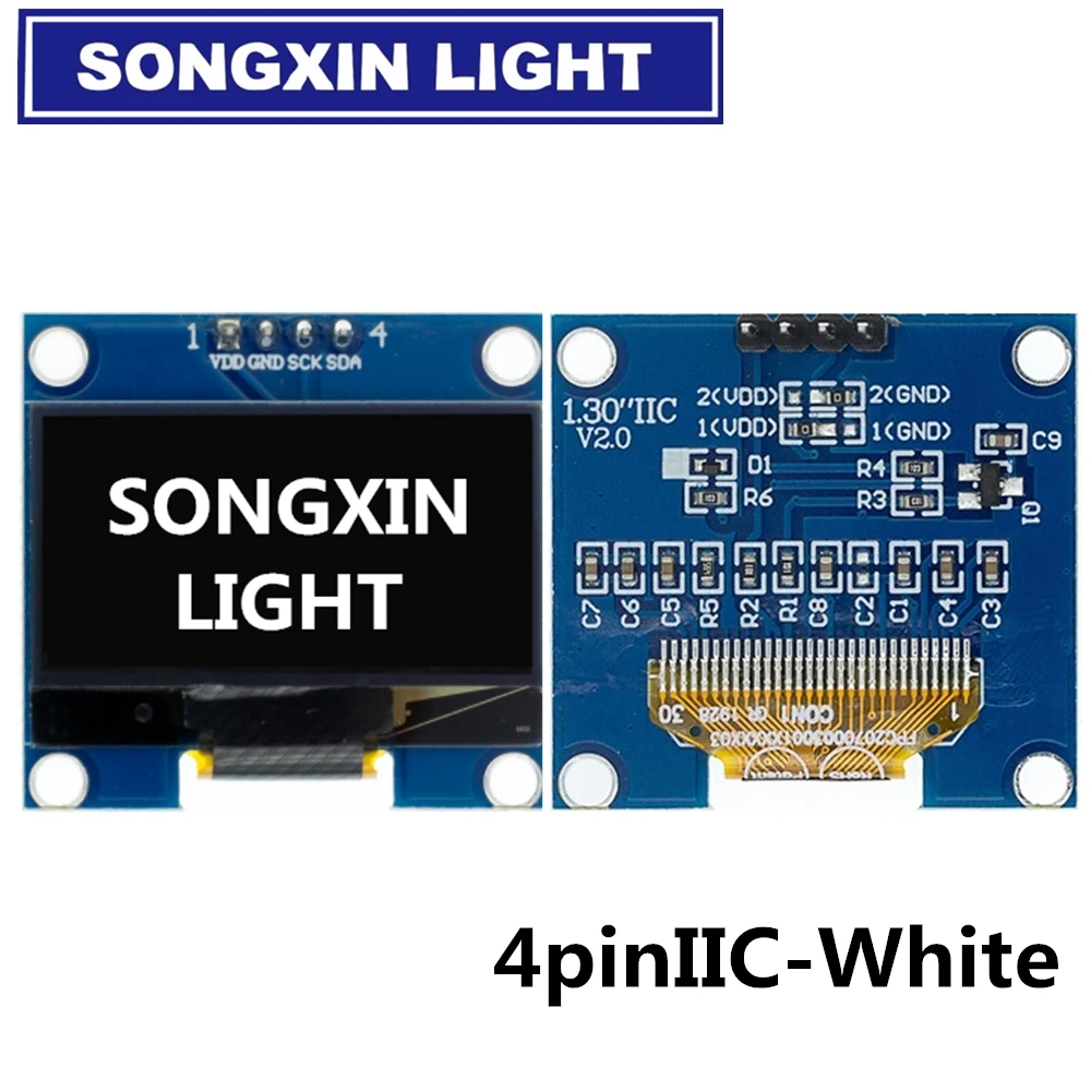 OLED Display Module 1.3" 128X64SPI/IIC I2C Communicate White/Blue Color