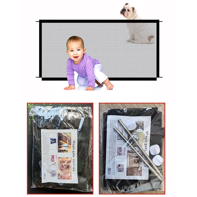 Dog Fence Indoor Isolation Gate Baby Playpen Foldable Obstacle Safety Barrier Protection Net Security Enclosure Pet Accessories