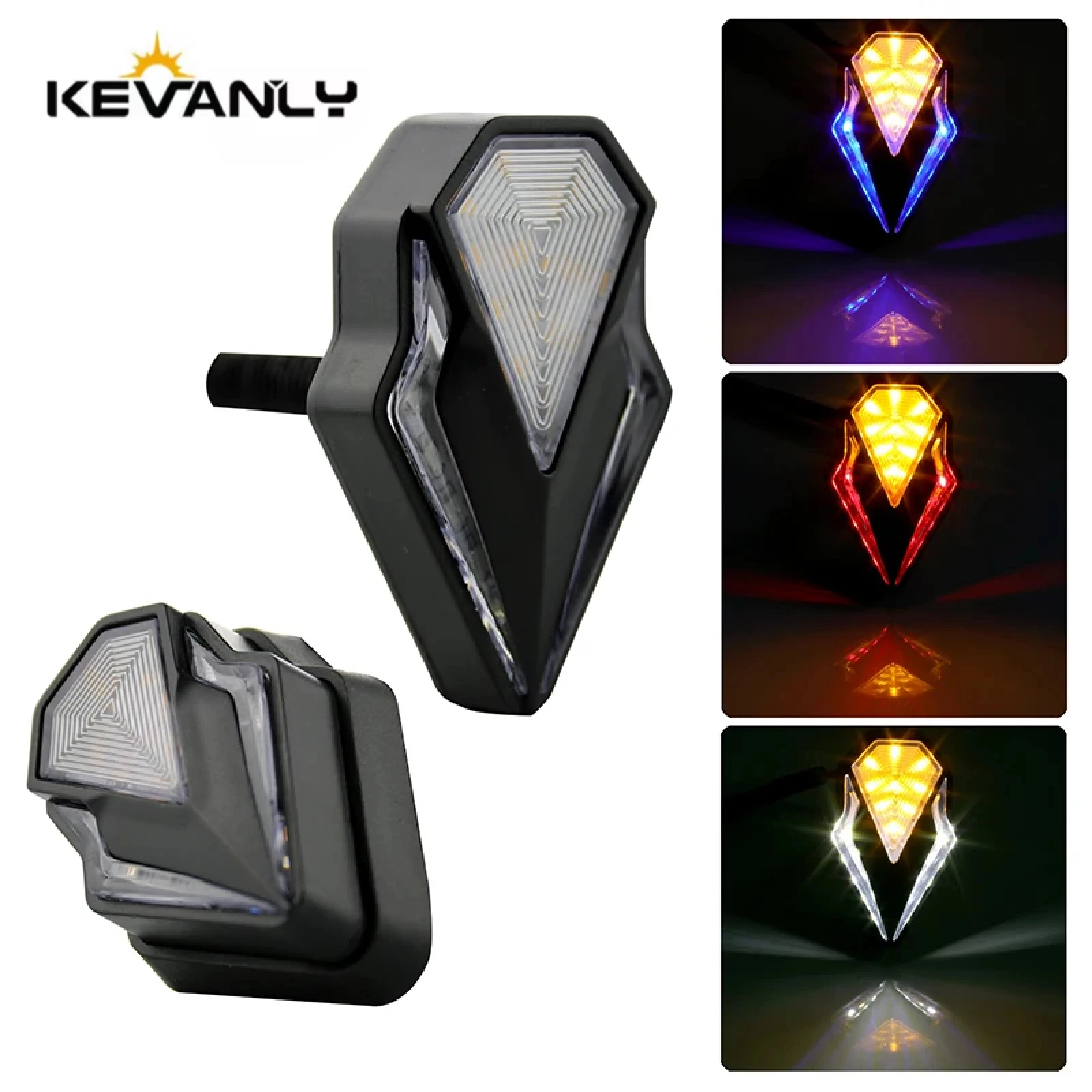 Shield Style Flowing Motorcycle Flashing Signal Light drl Driving Lights For motorcycle Scooter ATV Moto 12V 2pcs Motorcycle Light