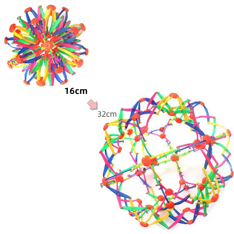 Children's Magic Telescopic Ball Outdoor Flower Ball Throwing Ball Kick-off Stretching Flower Ball Parent-child interactive toy 5