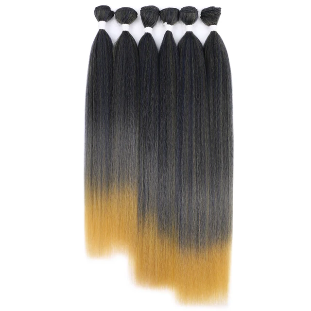 Synthetic Straight Hair 6 Bundles 22 24 26 Inches Hair Weave High  Temperature Fiber Hair Extensions Ombre - Synthetic Hair Weaving (for  White) - AliExpress