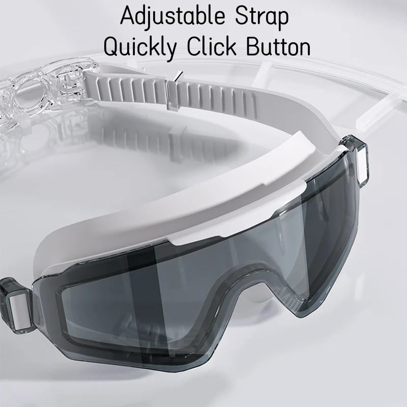 Swimming Goggles Big Frame UV Protection Waterproof HD Vision Adults For Men and Women