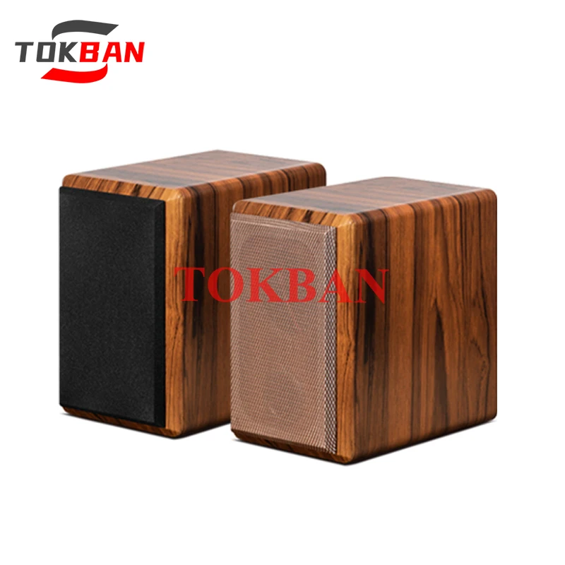 

Tokban Q4 4-inch Full Frequency Speaker Chassis Box Wooden Empty Cabinet Sound Box Speaker for DIY Amplifier Audio Home Theater