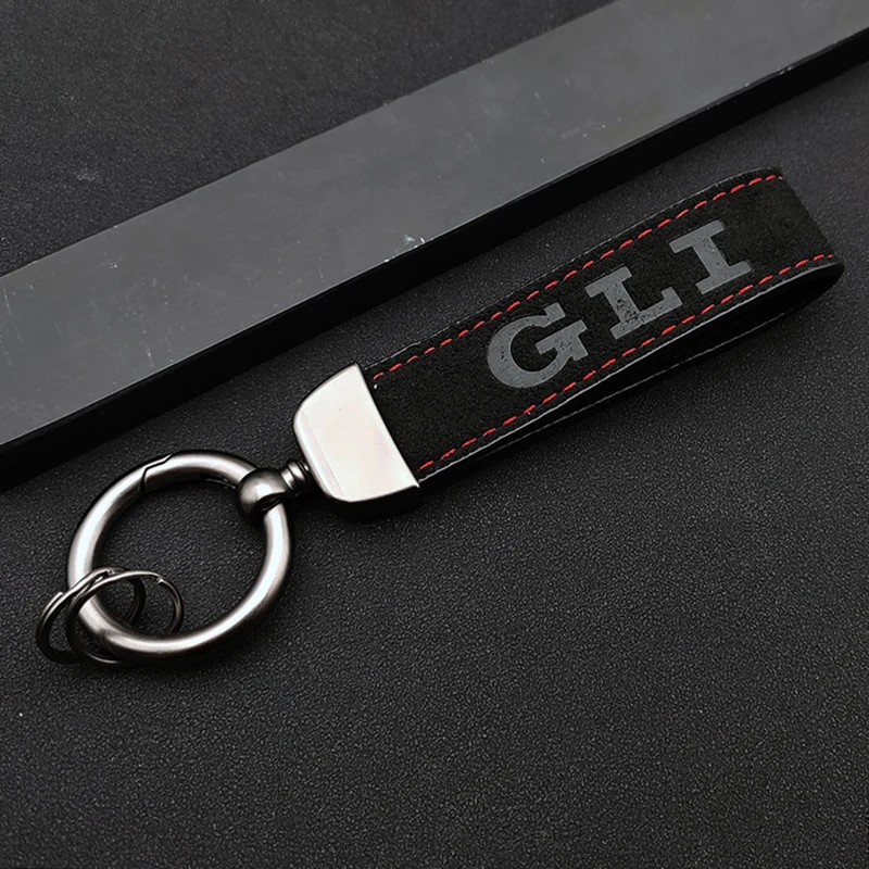 

Luxury Women Car Keychain GLI Keychain Emblem Leather Keyring for VW Jetta GLI MK4 MK5 MK6 MK7 PASSAT B5 B6 Keychain Accessories
