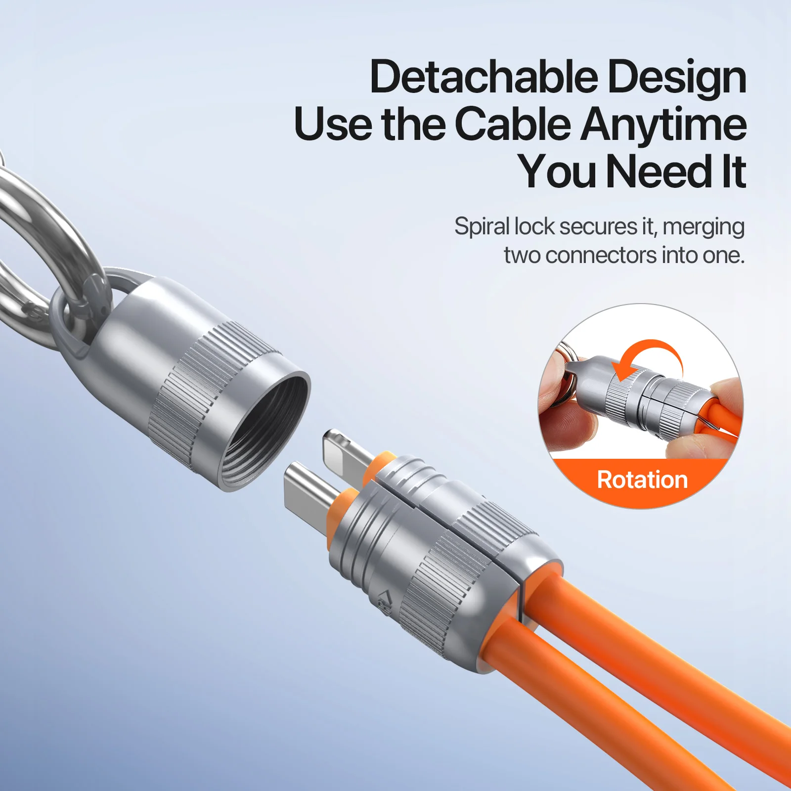 PD 27W USB-C-라이트닝 고속 충전 데이터 케이블, 아연 합금 실리콘 끈 디자인, iPhone 14/13/12 시리즈와 호환 가능