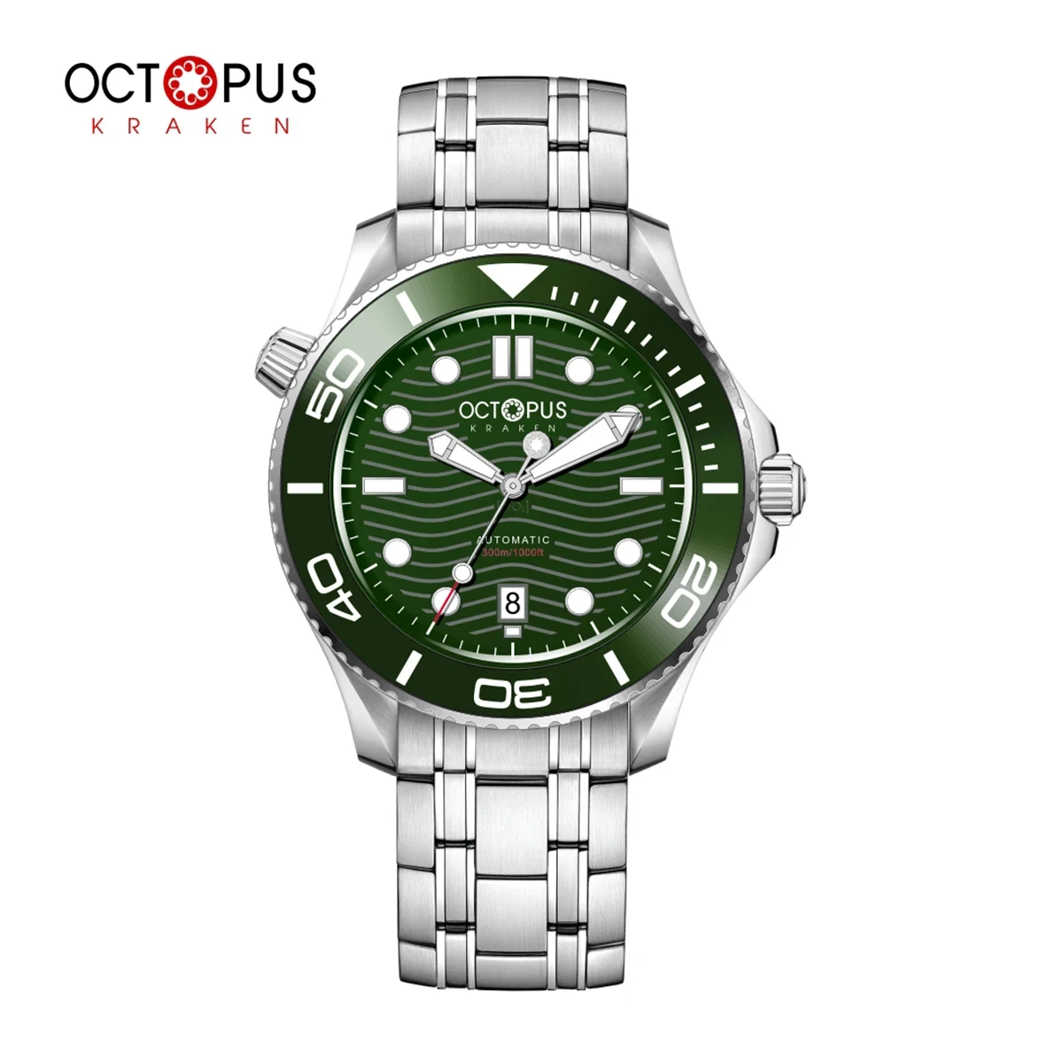 

Octopus Kraken PT5000 Men's Automatic Mechanical Watch Glow BGW-9 Luxury Sapphire Stainless Steel Diving 30Bar Watch reloj hombr