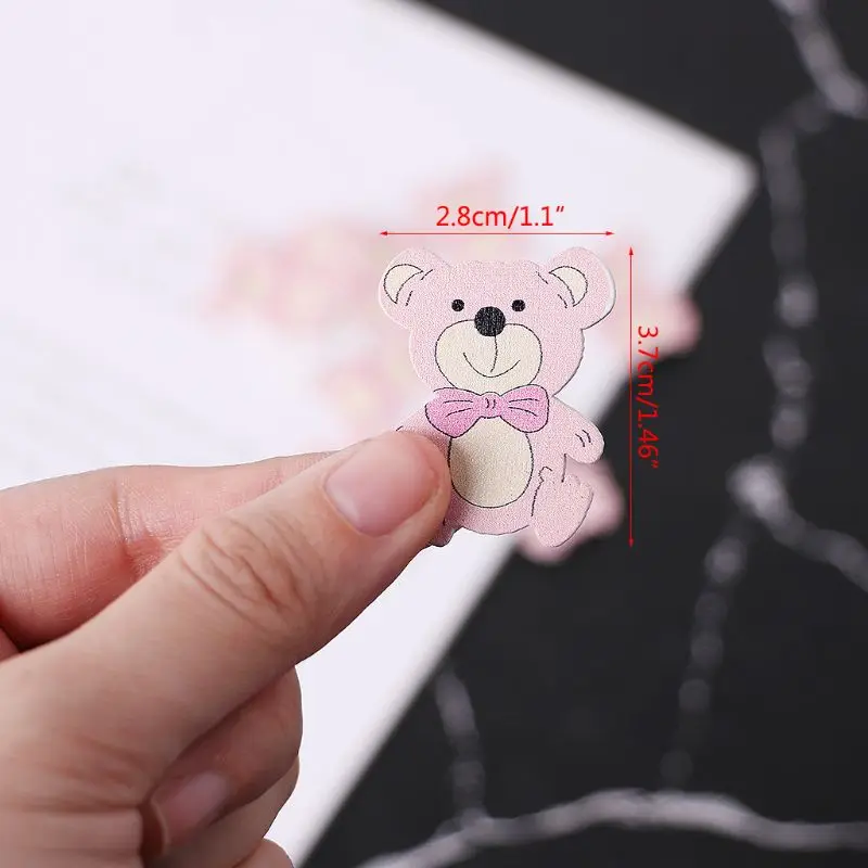

25 Pieces/Set Bear Slices for DIY Art Crafts Christmas Tree Decor M68E