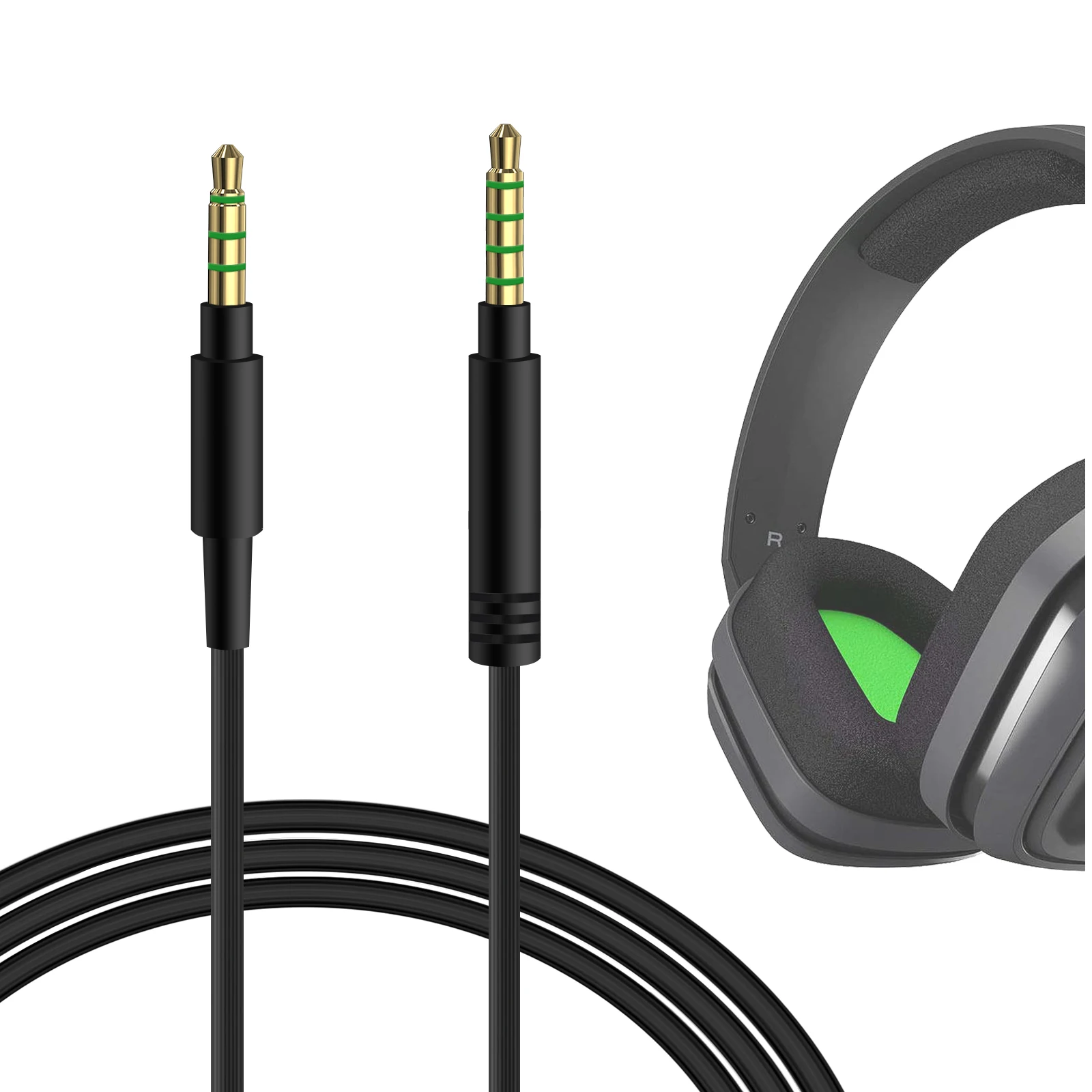 

Аудио-кабель Geekria, совместимый с Astro A40 tr, A40, A30, A10 Gen 2, A10, игровые наушники, кабель 3,5 мм Aux (6 футов/1,7 м)