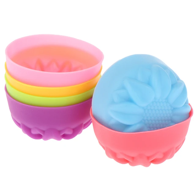 6Db/Beállított Szilikon Torta Penész Kerek Alakú Barkács Díszítő Szerszámok Muffin Cupcake Sütő Formák Konyhai Főzési Sütemények Gyártó - Image 6