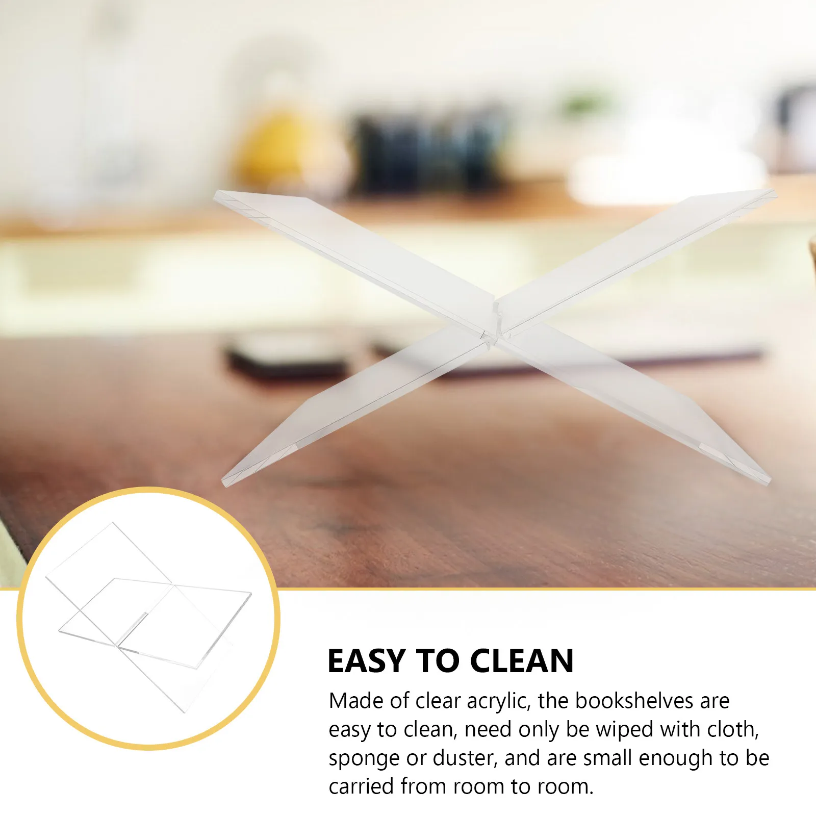 컴팩트한 독서 책꽂이 다용도 데스크탑 브래킷 투명한 책꽂이 견고한 창의적 디자인 다기능 사용 가정용