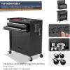 High Capacity Rolling Tool Box, Removable Cabinet Storage Tool Chest with Wheels and Drawers, Detachable Toolbox with Lock for 5