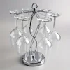 Countertop Wine Glass Holder Freestanding Tabletop Tall Glass Storage Rack with 6 Hooks (Silver) 1