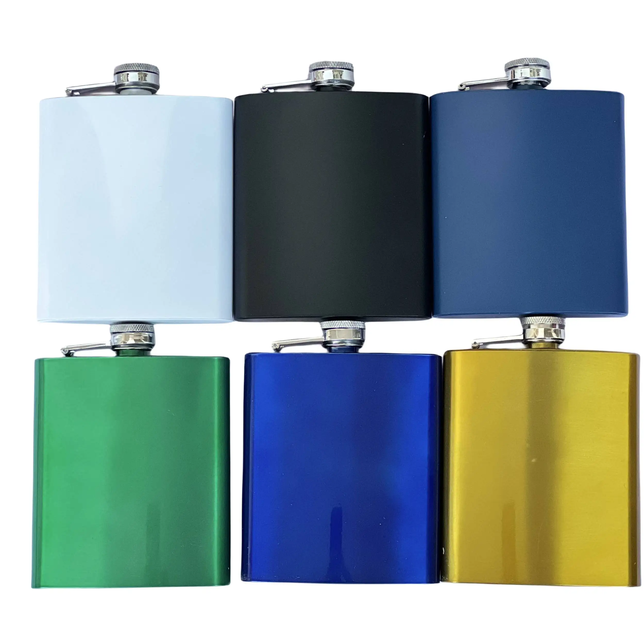 Description Picture 2 of item8oz colored coated stainless steel Hip Flask portable outdoor 8OZ, whisky flask ,food degree , logo free engraved