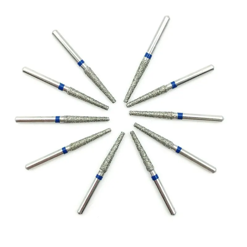 

10pcs/set Dental Diamond Bur Drill Medium Polishing Smoothing For High Speed Handpiece Teeth Whitening Dentista Tool TF-13