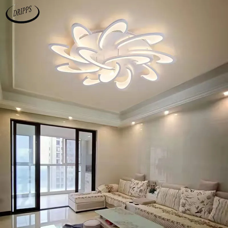 Modern minimalist living room bedroom LED ceiling lamp windmill APP smart chandelier hotel villa lighting | Освещение