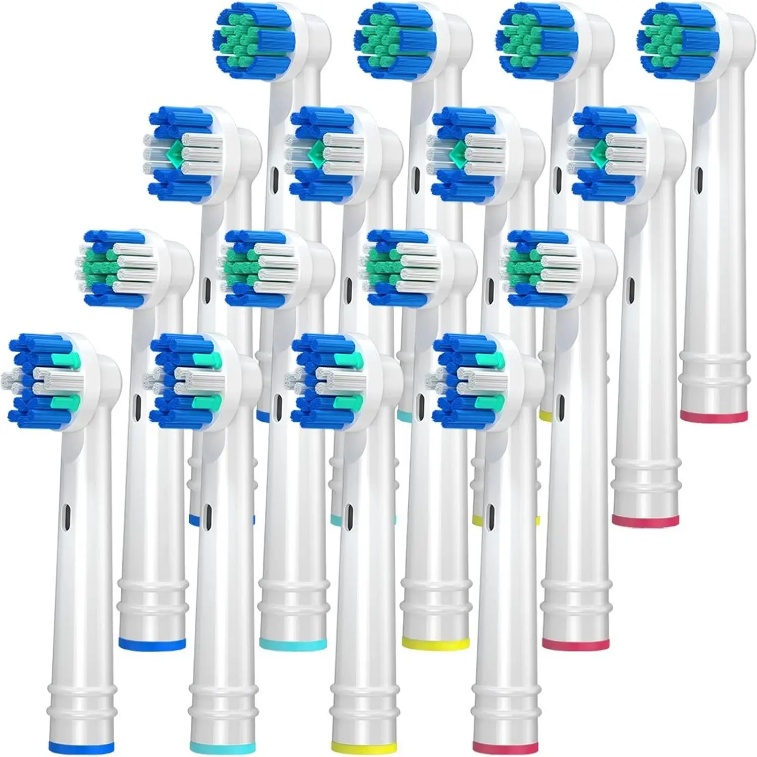 16Pcs Ugelli Elettrici Professionali Per Testine Compatibili Con Oral B Head 4 Gum Care 4 3D White 4 Standard Clean 4 Floss Clean