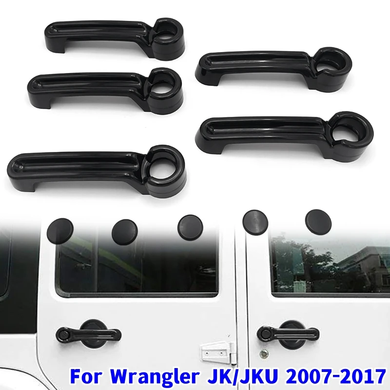 

10 шт./набор, накладки на дверные ручки для Wrangler JK/JKU 2007-2017