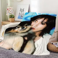 Tae V Flannel warm comfort  H-Hyung soft plush blanket for idol sofa living SINGER room kpop office bedroom travel K-Kim gift 2