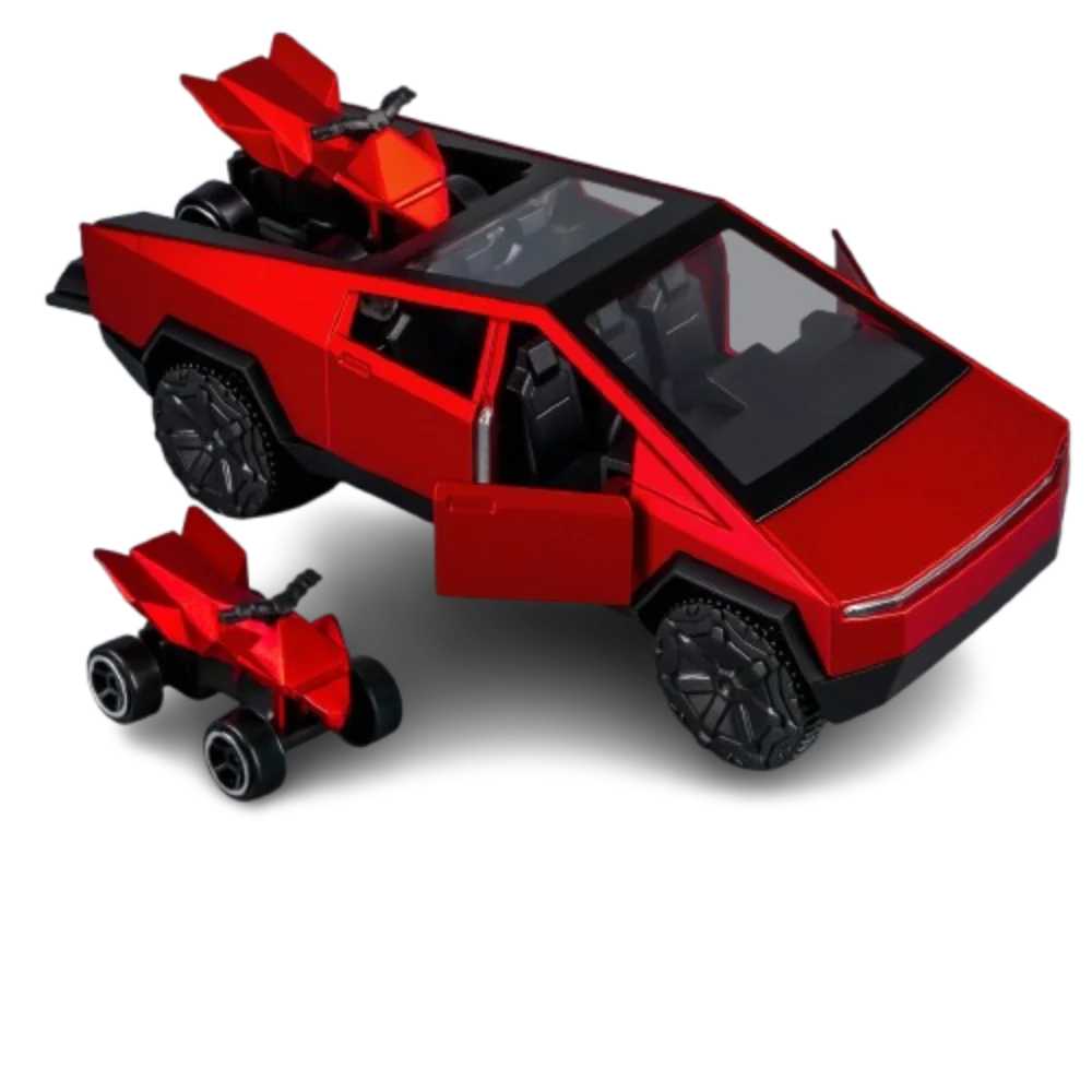 Metal Döküm 1:36 Cybertruck Koleksiyonu Dekorasyon Arazi Aracı Modeli Vintage 1:36 Geri Çekmeli Araçlar Koleksiyonu