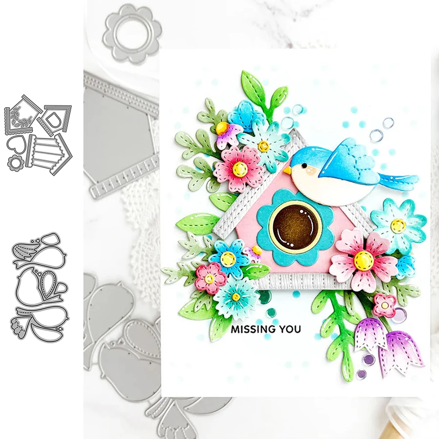 2025 신상품 새둥지 모양 트윗 나이프 금형 금속 커팅 다이 DIY 스크랩북킹..